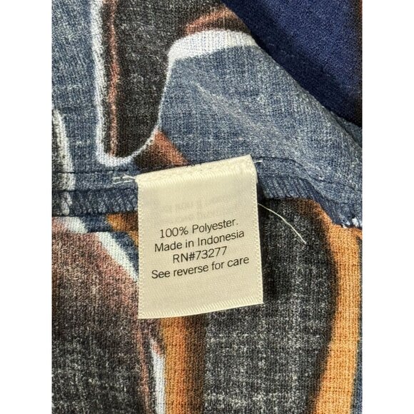 Nine West Womens Dress M Multicolor Abstract Print Tiered Long Sleeve Buttoned - Picture 10 of 12